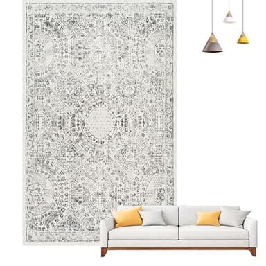 Heated Floor Mat Heater for Foot Warmer Under Desk Electric Heating Pad Carpet Pad Indoor Floor Heated Rug for Home Office Bathroom(A,55x90cm)