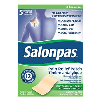 Salonpas 12 Hour Pain Relief Patch, 5 Count