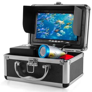 CampFENSE Fish Finder - Underwater Fishing Camera, 7 inch Color Screen - Portable Depth Fish Finder for Boats - 1200TVL Waterproof Deeper Accessories - Boat Ice Fishing Kayak Lake Sea