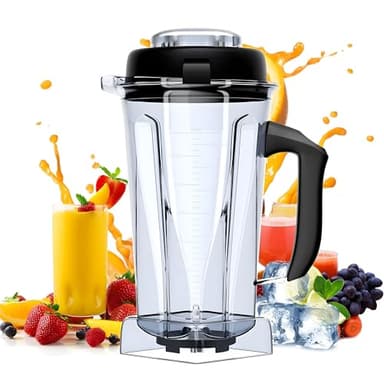 For Vitamix Blender Pitcher 64oz, Replace 5200 5300 6500 7500 Pro200 500 Vita-Prep vm0101 vm0102 E310 320 etc, Perfect Fit for Vitamix Classic/Explorian Series Blender Container Cup