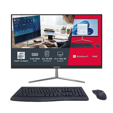 Thomson 23.6" All in One System/Intel Core I3 / 8Gb Ram / 256Gb SSD / 1920 * 1080 FHD Screen/with Wireless Keyboard and Mouse
