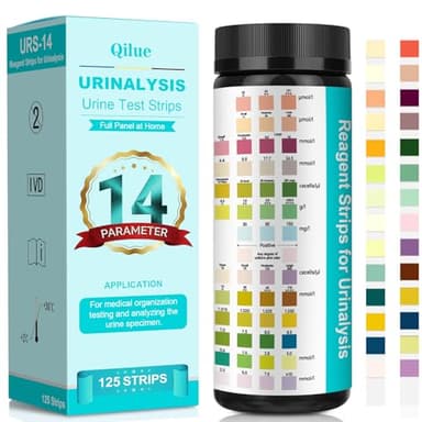 125 Strips - Urine Test Strips for Urinalysis 14 Parameters - Fast Testing Kit for Kidney, Liver, UTI, Ketone, Protein +9 More