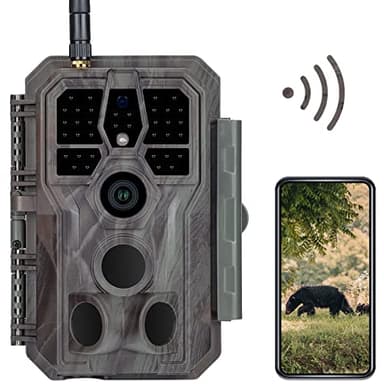 GardePro E8 WiFi Trail Camera (Non-Cellular), 48MP Photos, 1296P HD Videos, 120° Detection Angle with 0.1s Triple-PIR Motion Detection up to 100 ft, No-Glow Night Vision