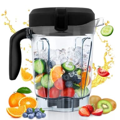 64oz Blender Container Replacement for Vitamix Low-Profile Blender Pitcher 750 5200 5000 6300 7500 vm0102 Classic/Explorian Series Blender Cup