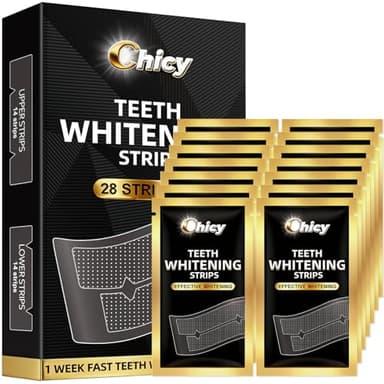 Teeth Whitening Strip for Sensitive Teeth 14 Treatments, Non-Slip Strips, Effective Kit, Fast Result Remove Smoking, Coffee Stains, Professional Tooth Whitening - 28 Non-Slip Strips