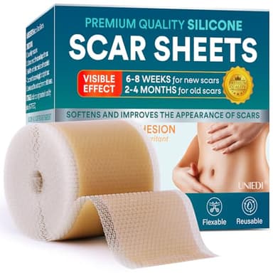 Silicone Scar Sheets, Silicone Scar Tape(1.6"x 120" Roll - 3 Meters), Silicone Tape for Scars, Scar Tape for Surgical Scars, Silicone Tape for C-Section, Tummy Tuck, Keloid, and Surgical Scars