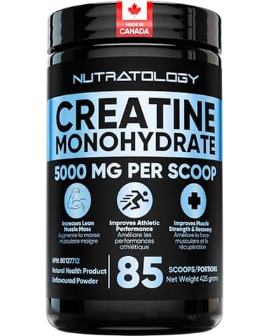 Pure Micronized Creatine Dissolves Easily | Creatine Monohydrate Powder 425g - For Increased Muscle Growth & Performance - Supports Athletic Performance - Creatine Powder for Workouts - 85 Servings